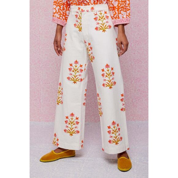 Sz Blockprints Disco Pants Lily Print - L - Picture 4 of 6